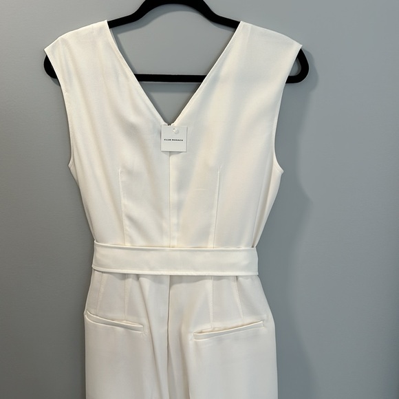 NWT Club Monaco cream jumpsuit, Sz 6 - Picture 5 of 7